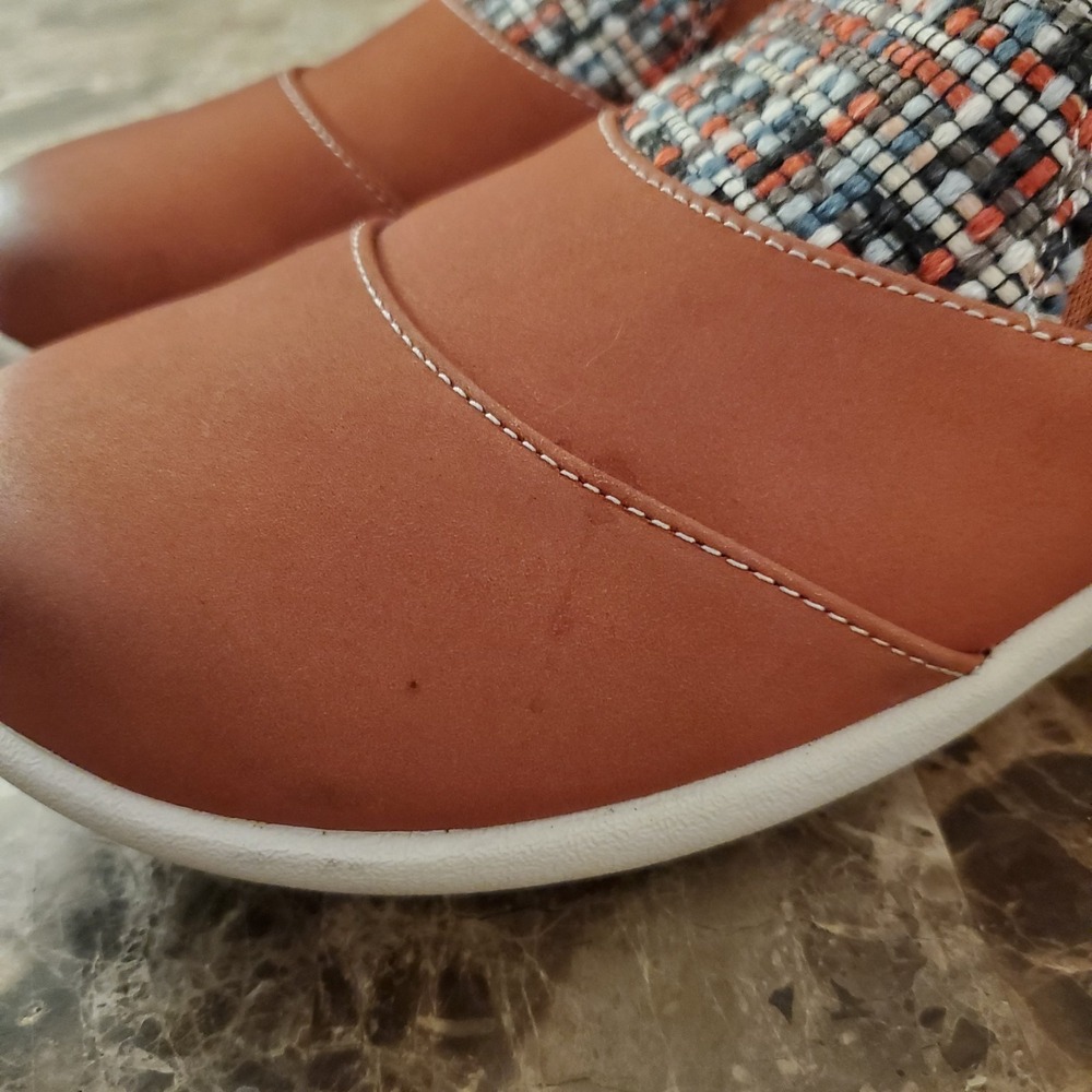 Spenco sz 7.5B Nubuck Leather Orthotic Slip On Siesta Mules Comfort Casual - Picture 7 of 15